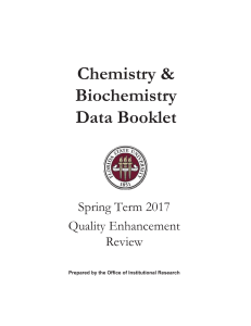 Chemistry and Biochemistry Booklet