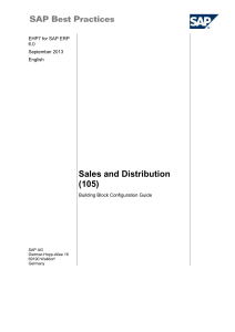 SAP ERP Sales & Distribution Configuration Guide