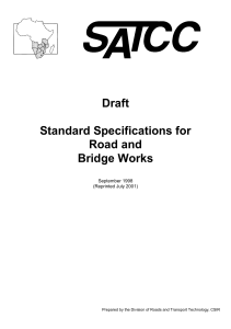 Specifications-SATCC-Code of practice for the design of road pavement