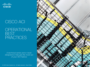 Cisco ACI Operational Best Practices E-book