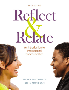 Reflect & Relate: Interpersonal Communication Textbook