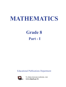 maths G-8 P-I E