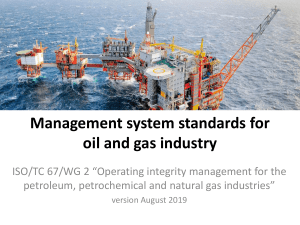 Management system standards for oil and gas industry v2019-08