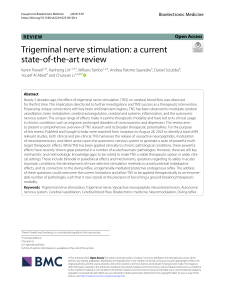 Trigeminal Nerve Stimulation: a current state-of-the-art review