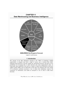 Data Warehousing & Business Intelligence Chapter