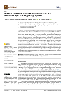 Dynamic Simulation-Based Surrogate Model for the Dimensioning of Building Energy Systems