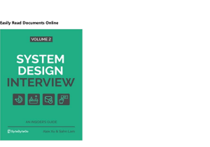 System Design Interview An Insider s Guide Volume 2