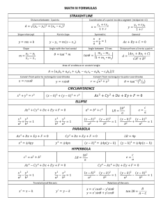 MathIV Formulas