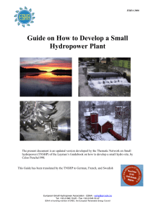 Part 1 ESHA Guide on how to develop a small hydropower plant