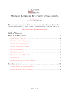  Machine Learning Interview Cheat sheets 1647326138