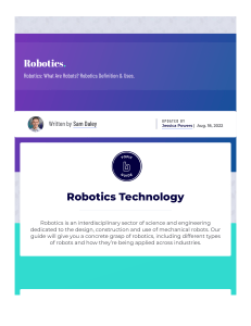 Robotics- What Are Robots? Robotics Definition & Uses. | Built In