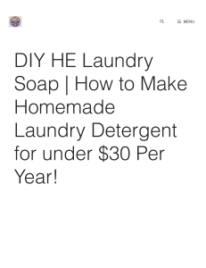 DIY HE Laundry Soap | How to Make Homemade Laundr…