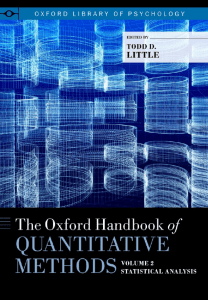 The Oxford Handbook of Quantitative Methods II