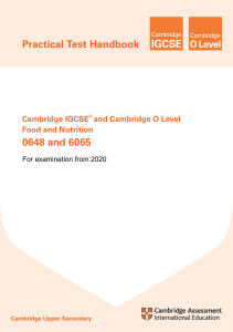 Practical text handbook on Food & Nutrition