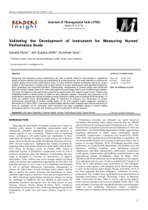 Validating the Development of Instrument for Measu