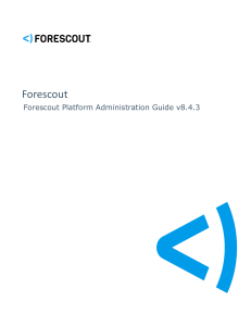 forescout platform administration guide v8.4.3