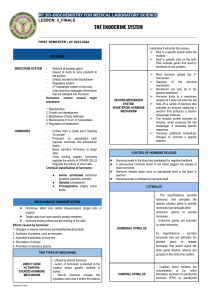  BIOCHEM LEC - ENDOCRINE SYSTEM