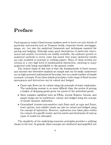 Preface 1998 Fixed-Income-and-Interest-Rate-Derivative-Analysis