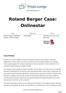 Case - Roland Berger Case Onlinestar