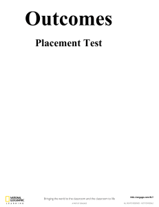 Outcomes Placement Test