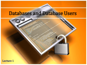 L1 Database and Database Users