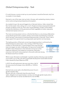 Global Entrepreneurship in Denmark: A Startup Task