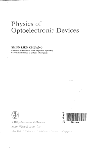[Book - Opto] Physics of Optoelectronic Devices - Chuang (Willey, 1995)