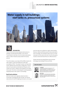 Water Supply in Tall Buildings: Roof Tanks vs. Pressurized Systems