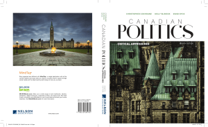 Canadian Politics Critical Approaches, 8th
