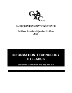 CSEC InformationTechnology Syllabus