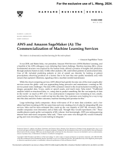 AWS and Amazon Sagemaker