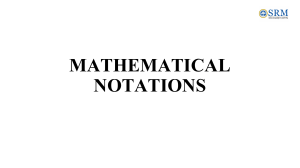 DSA UNIT I Mathematical Notations & Time Complexity