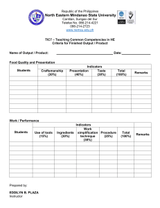 Performance Criteria