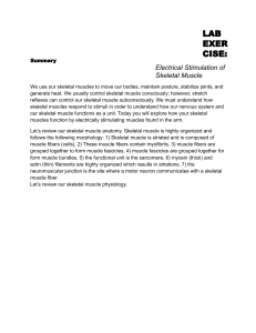 Lab Activity 9 - Spring 2022 Electrical Stimulation of Skeletal Muscle - 070323
