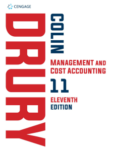 Management and Cost Accounting 11th Edition