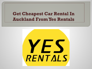 Get Cheapest Car Rental In Auckland From Yes Rentals
