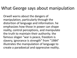 What George says about manipulation