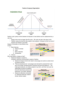 Fashion Company Organization: Cycle, Trends, and Collections