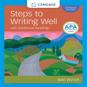 Steps to Writing Well with Additional Readings 7th Edition (Jean Wyrick) 