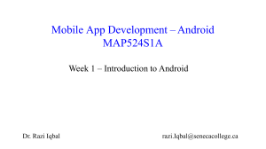 Week 1 - Introduction to Android