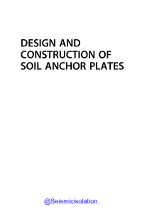 Design and Construction of soil anchor plates