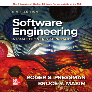 SOFTWARE ENGINEERING PRESSMAN 9th