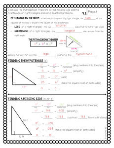 8.9 Pythagorean Theorem Completed Notes