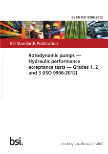 BS EN ISO 9906-Rotodynamic pumps hydraulic performance acceptance tests grades 1-2-3-2012