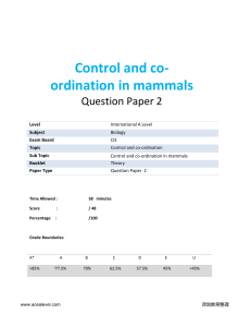 26.2-control and co-ordination in mammals-cie-ial-biology-qp-theory