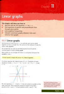 Chapter 11 Linear Graphs