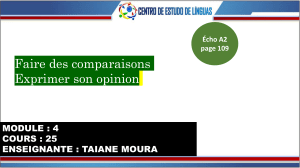 Comparer, donner l'opinion