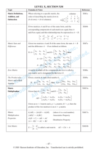 Math Formula Book Level X