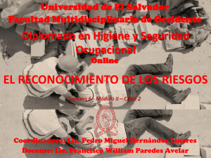 CLASE 2 - RECONOCIMIENTO DE RIESGOS