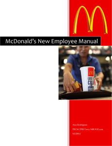 mcdonalds employee handbook